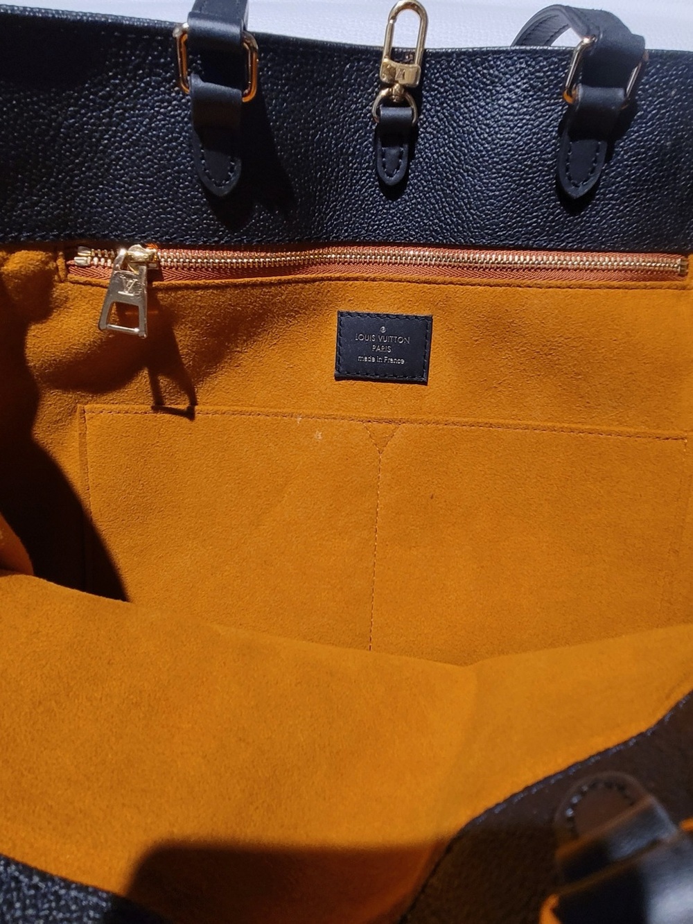 Louis Vuitton Black Monogram Embossed Tote - Picture 6 of 8